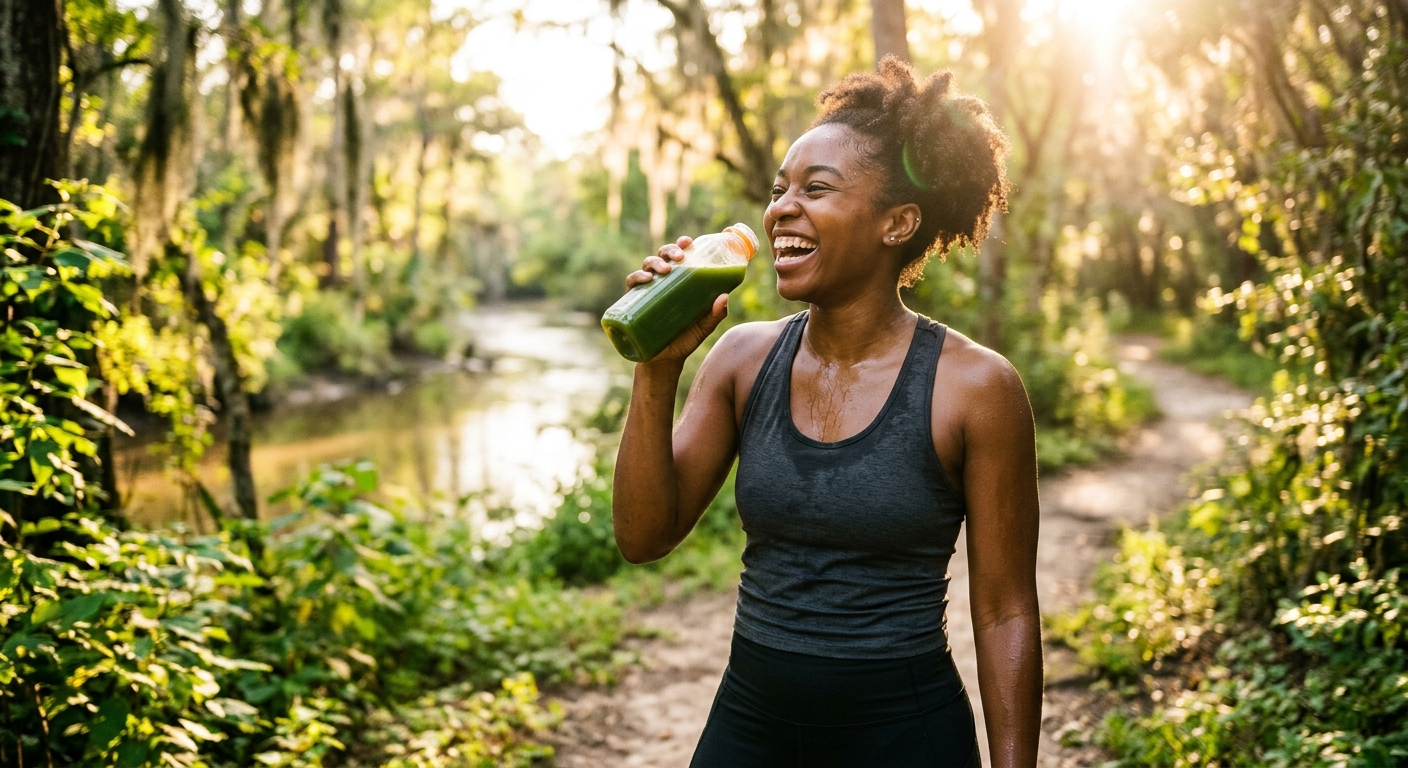 Post-run, bayou trail
