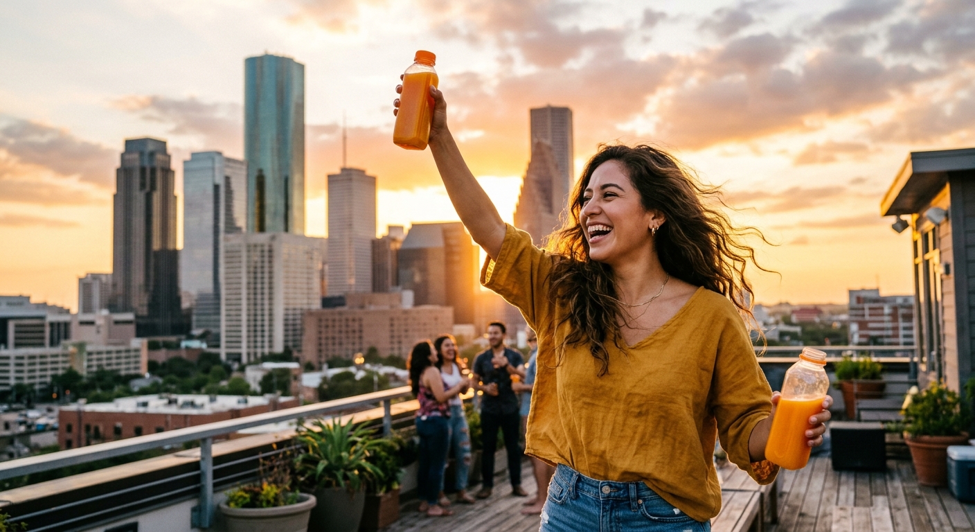 Rooftop golden hour